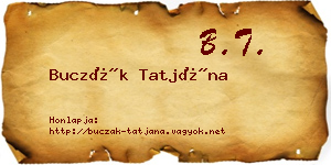 Buczák Tatjána névjegykártya